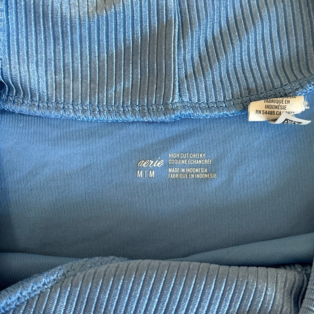 Aerie Blue High-Cut Bikini Set (Top & Bottom) Size M - Picture 3 of 4